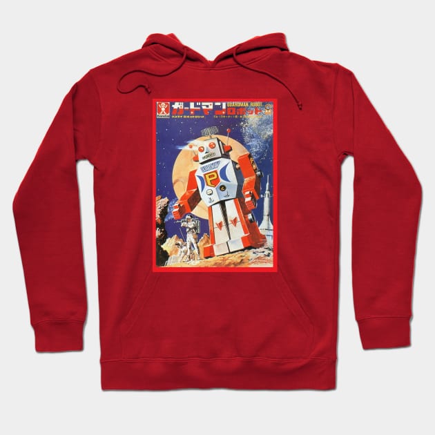 Vintage Model Kit Box Art - Guardian Robot Hoodie by Starbase79